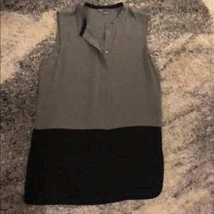 Vince silk colorblock tunic